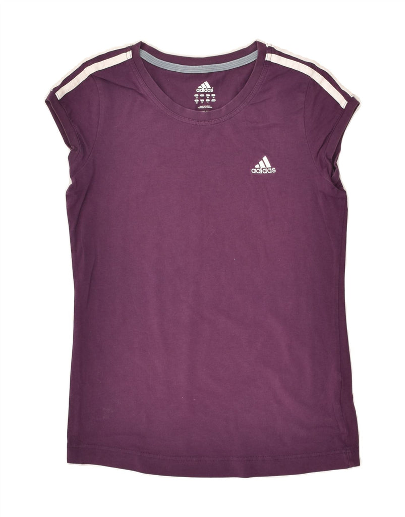 ADIDAS Womens T-Shirt Top UK 12 Medium Purple Cotton | Vintage Adidas | Thrift | Second-Hand Adidas | Used Clothing | Messina Hembry 