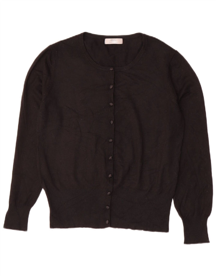 Marks & Spencer Womens Cardigan Sweater UK 14 Medium Black