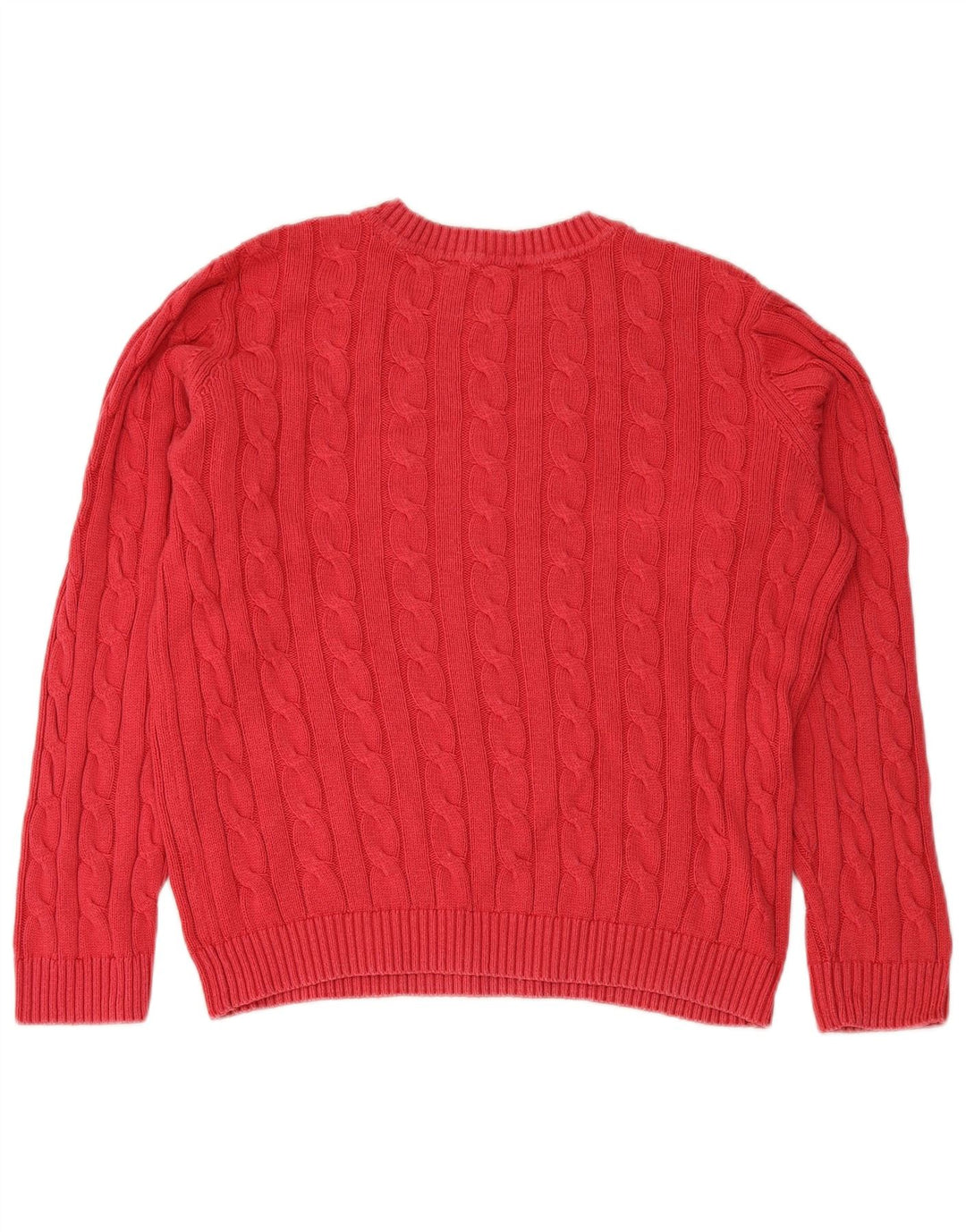 CREW CLOTHING Womens Crew Neck Jumper Sweater UK 14 Large Red Cotton