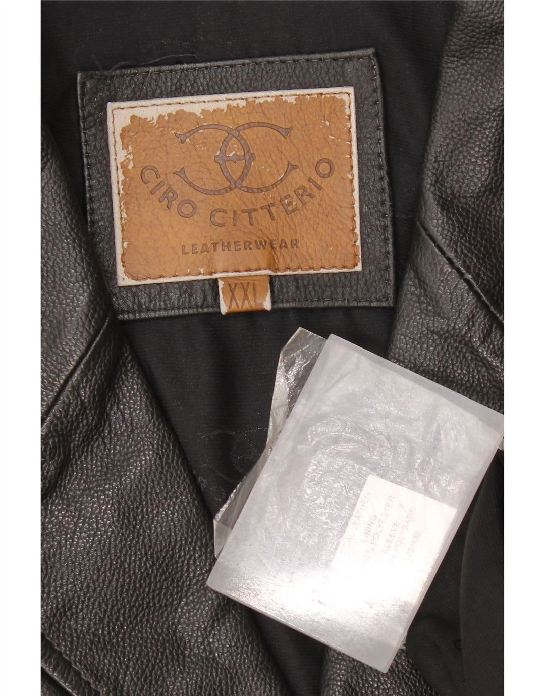 Vintage Mens Leather Jacket UK 44 2XL Black Leather