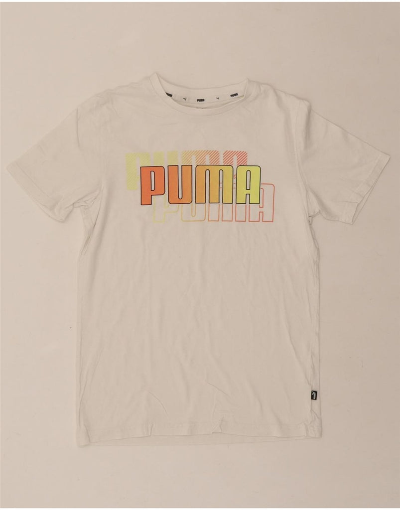 PUMA Mens Graphic T-Shirt Top Small White Vintage Puma and Second-Hand Puma from Messina Hembry 