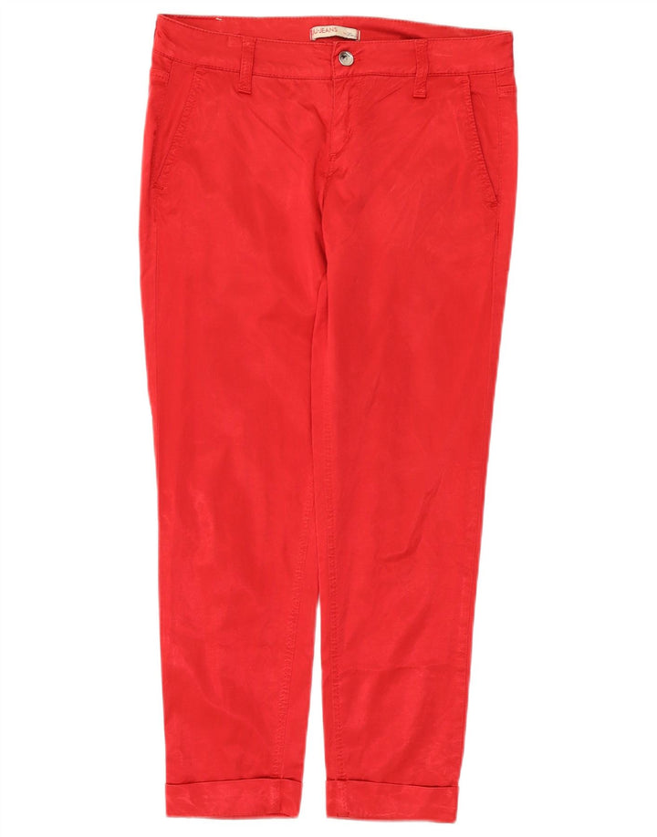 Liu Jo Womens Slim Cropped Trousers W30 L25 Red Viscose
