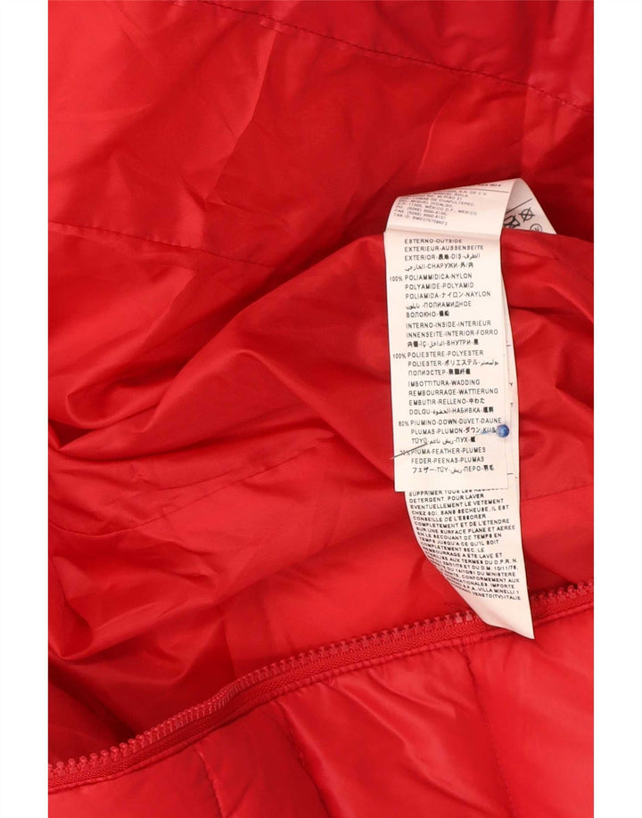 Playlife Womens Hooded Padded Jacket UK 10 Small Red Polyamide