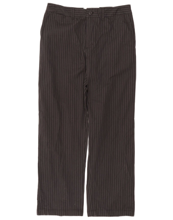 Nike Mens Dri Fit Loose Fit Chino Trousers W34 L30 Grey Pinstripe Cotton