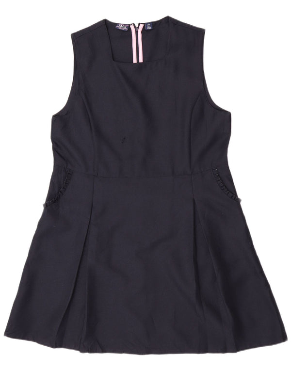 Izod Girls Plus Size Sleeveless A-Line Dress 14-15 Years Navy Blue