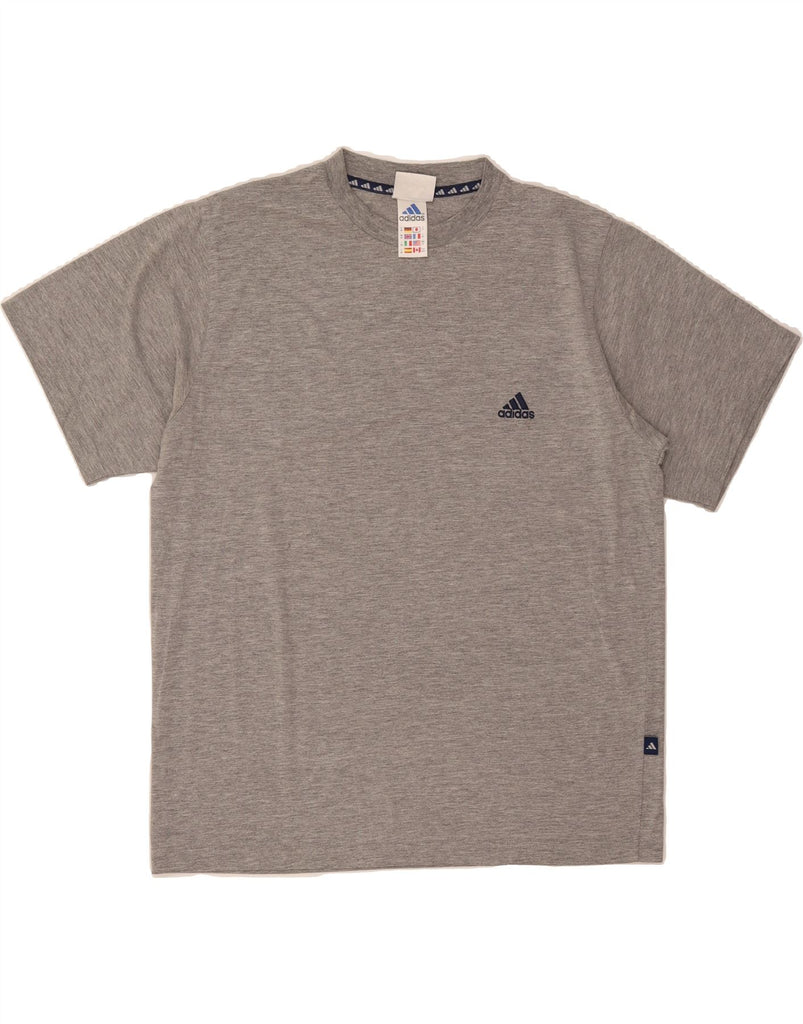 ADIDAS Mens T-Shirt Top Medium Grey Cotton Vintage Adidas and Second-Hand Adidas from Messina Hembry 