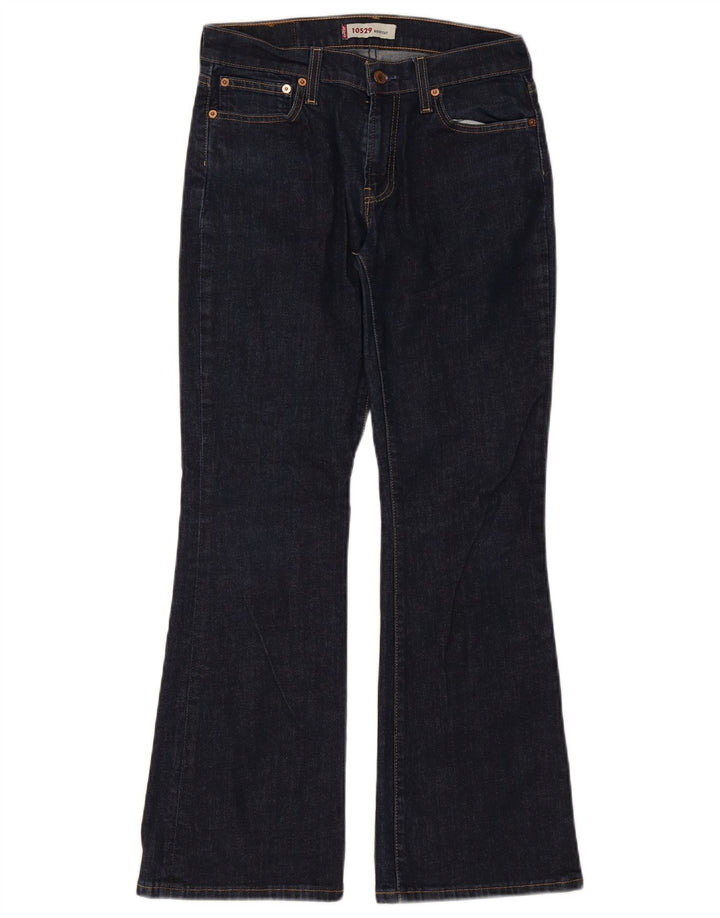 Levi's Womens 10529 Bootcut Jeans W30 L30 Navy Blue Cotton