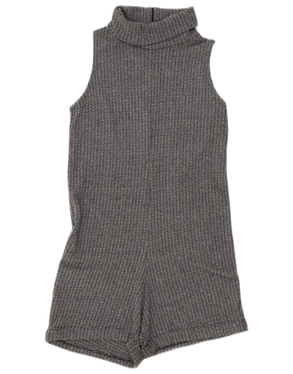 Zara Womens Sleeveless Playsuit UK 10 Small Grey