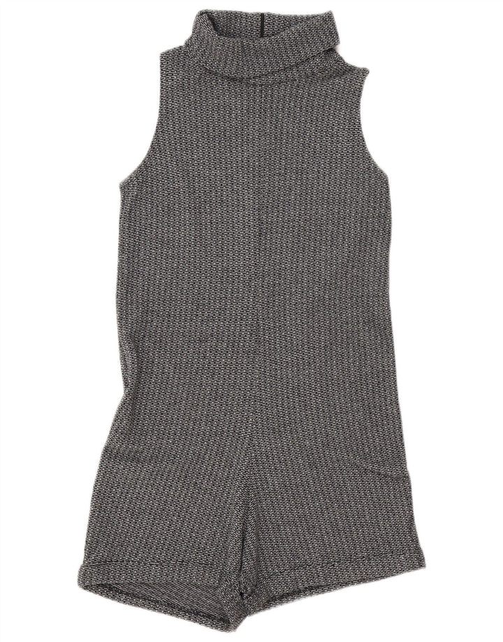 Zara Womens Sleeveless Playsuit UK 10 Small Grey