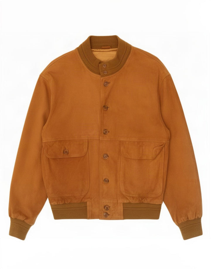 Zarro Mens Suede Jacket UK 40 Large Brown Leather