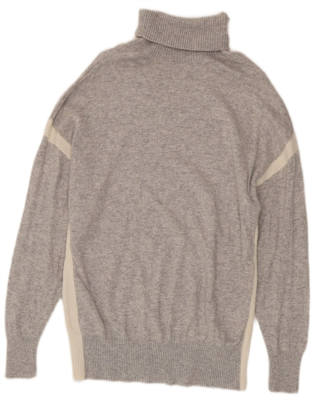Reiss Mens Roll Neck Jumper Sweater Medium Grey Colourblock Wool