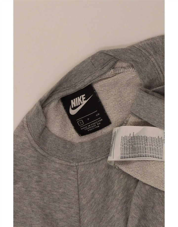 Nike Mens Graphic Sweatshirt Jumper Small Grey Flecked Cotton