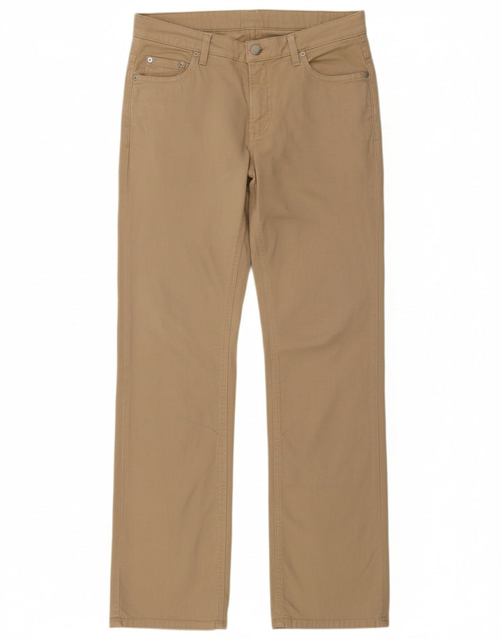 GANT Womens Straight Casual Trousers W27 L32 Beige Cotton