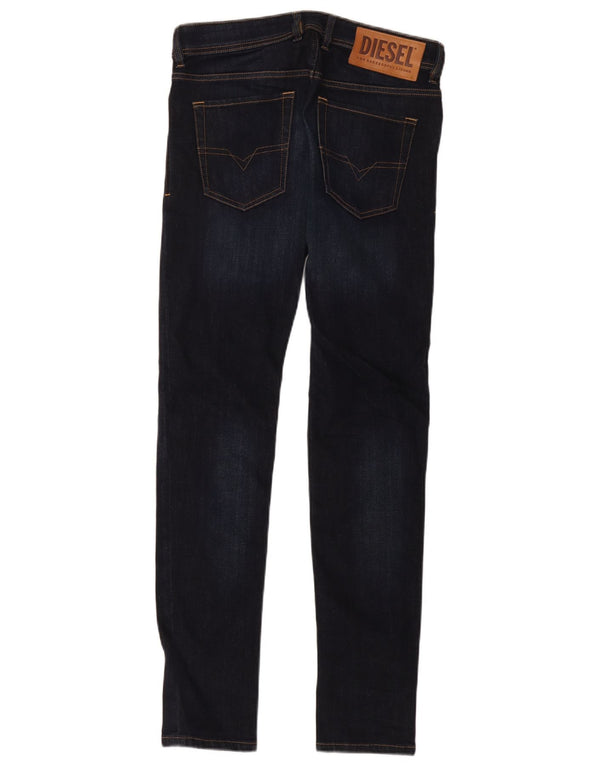 Diesel Mens Sleenker Skinny Jeans W30 L32 Navy Blue Cotton