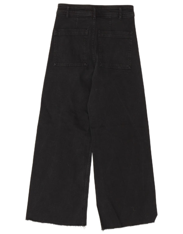 Zara Womens The Marine High Rise Straight Jeans EU 38 Small W28 L28 Black