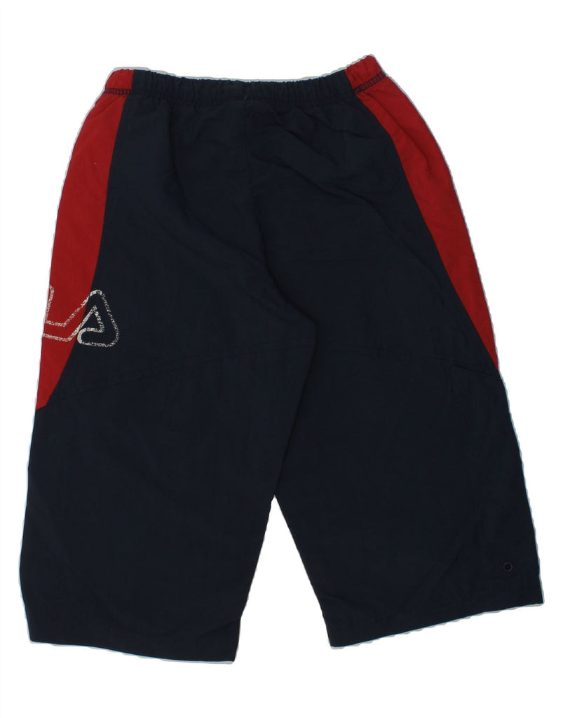 FILA Boys Graphic Sport Shorts 7-8 Years Navy Blue Polyamide | Vintage Fila | Thrift | Second-Hand Fila | Used Clothing | Messina Hembry 