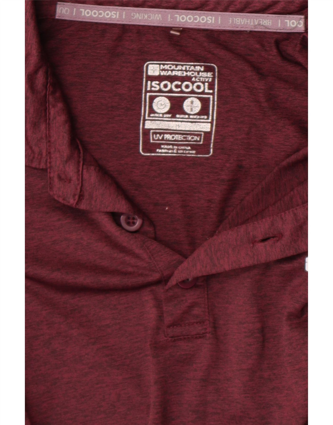 Mountain Warehouse Mens Polo Shirt Medium Maroon