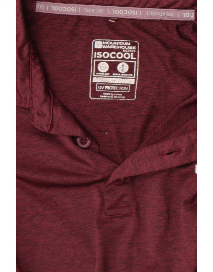 Mountain Warehouse Mens Polo Shirt Medium Maroon