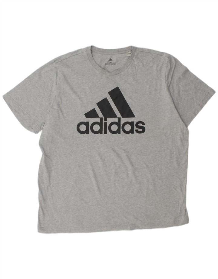 ADIDAS Mens Graphic T-Shirt Top 2XL Grey
