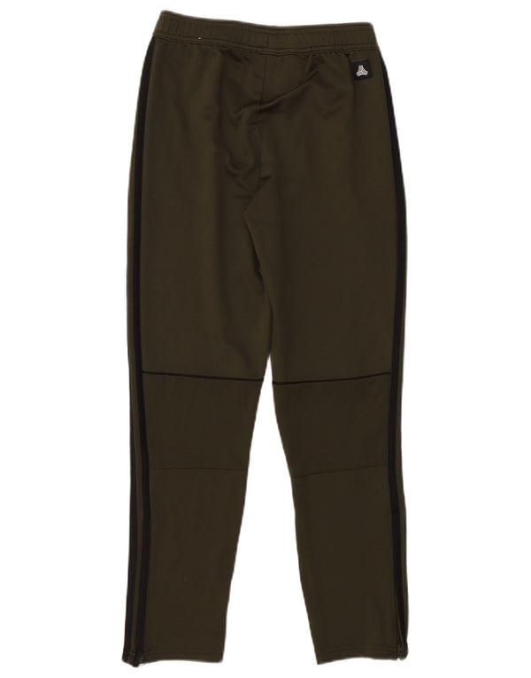 Adidas Boys Tracksuit Trousers 11-12 Years Khaki Polyester