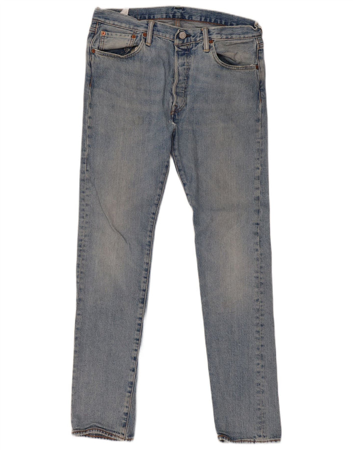 LEVI'S Mens 501 Straight Jeans W33 L32 Blue Cotton