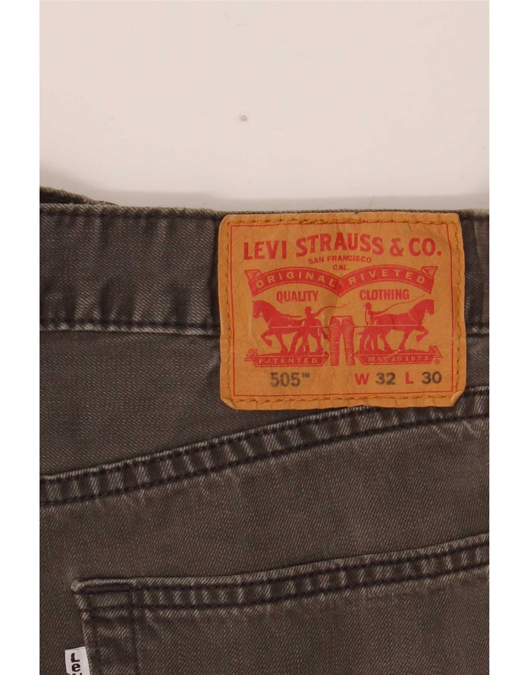 Levi's Mens 505 Straight Jeans W32 L30 Grey Cotton