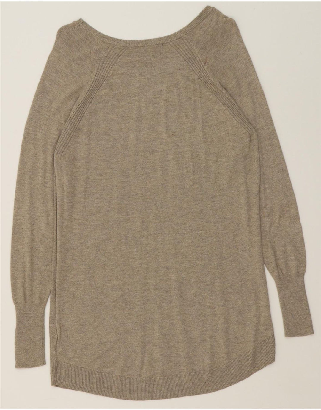 MOSSIMO Womens Boat Neck Jumper Sweater UK 12 Medium Grey Nylon Vintage Mossimo and Second-Hand Mossimo from Messina Hembry 