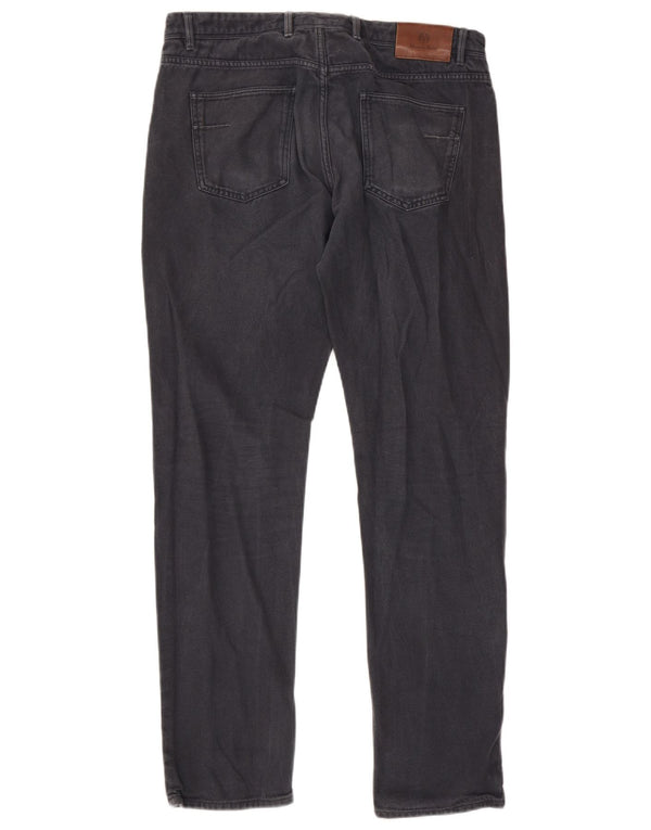 Massimo Dutti Mens Straight Jeans EU 44 Large W34 L32 Navy Blue Cotton