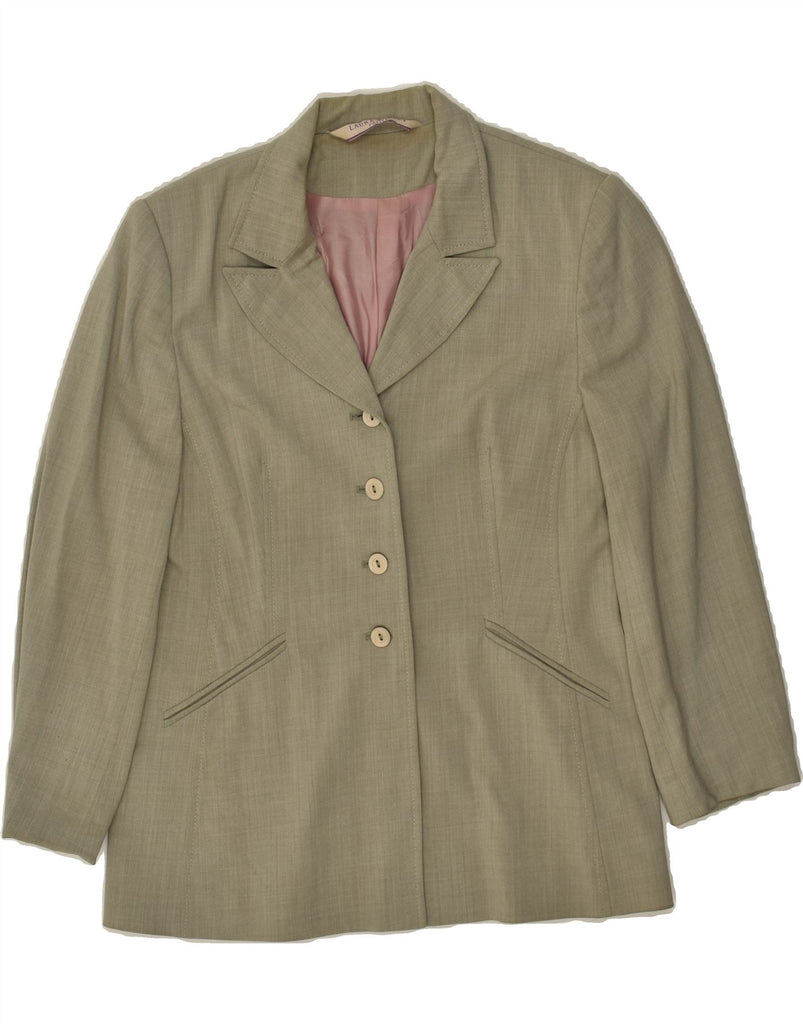 LAURA ASHLEY Womens Petite 4 Button Blazer Jacket UK 12 Medium  Green | Vintage Laura Ashley | Thrift | Second-Hand Laura Ashley | Used Clothing | Messina Hembry 