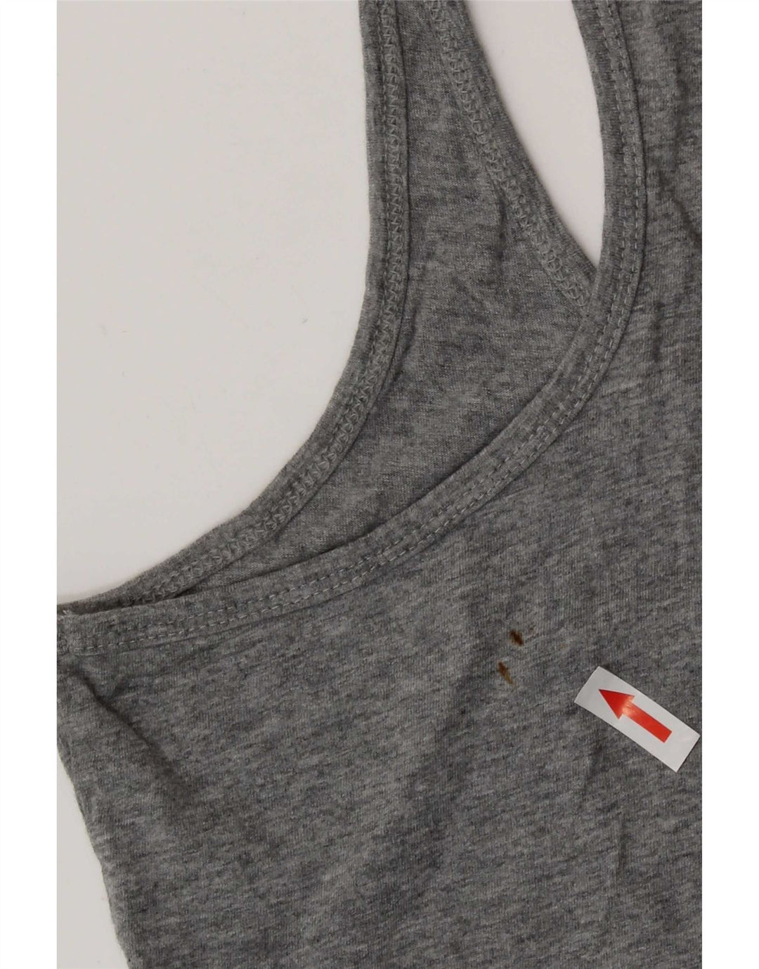 Puma Womens Graphic Vest Top UK 12 Medium Grey Cotton