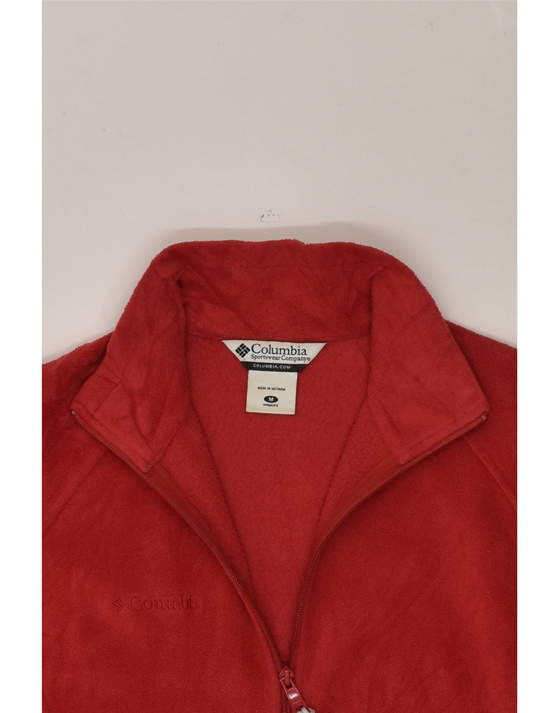 COLUMBIA Womens Fleece Jacket UK 14 Medium Red Polyester | Vintage Columbia | Thrift | Second-Hand Columbia | Used Clothing | Messina Hembry 