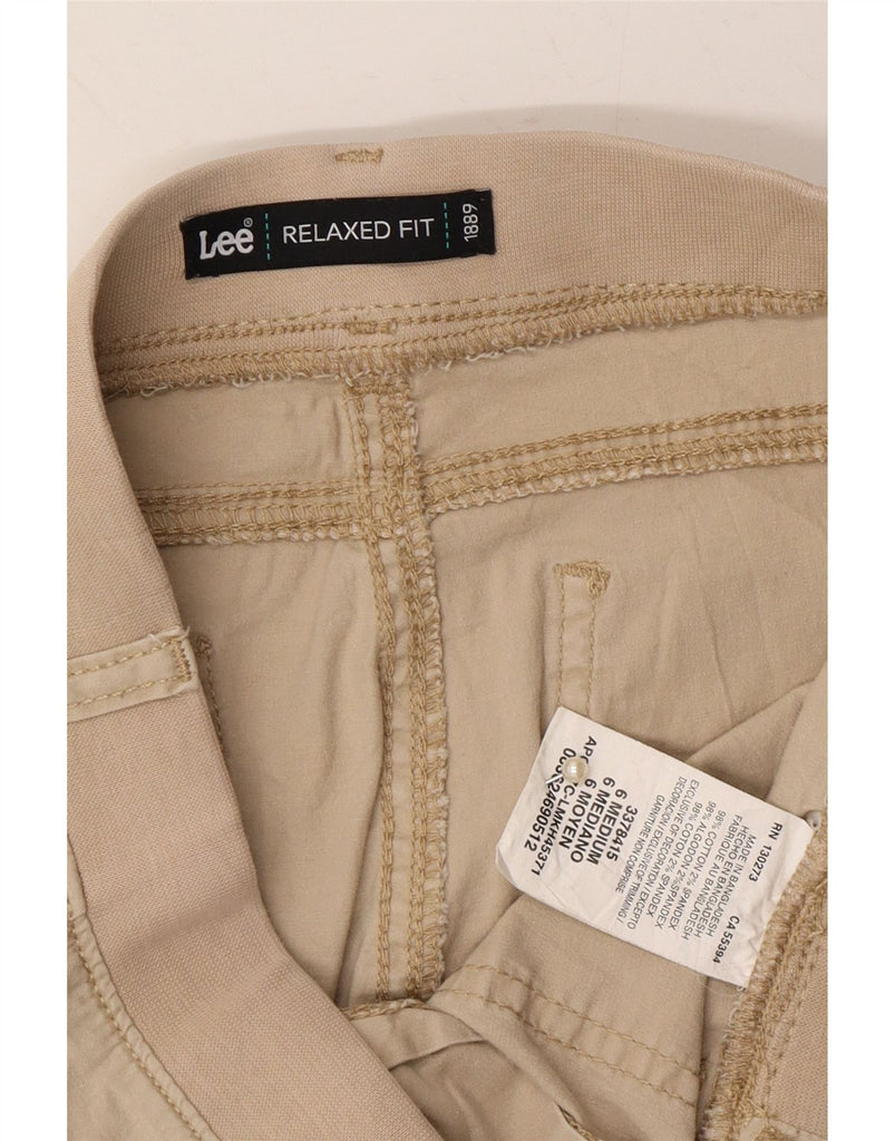 LEE Womens Relaxed Fit Cargo Cropped Trousers US 6 Medium W32 L24 Beige Vintage Lee and Second-Hand Lee from Messina Hembry 