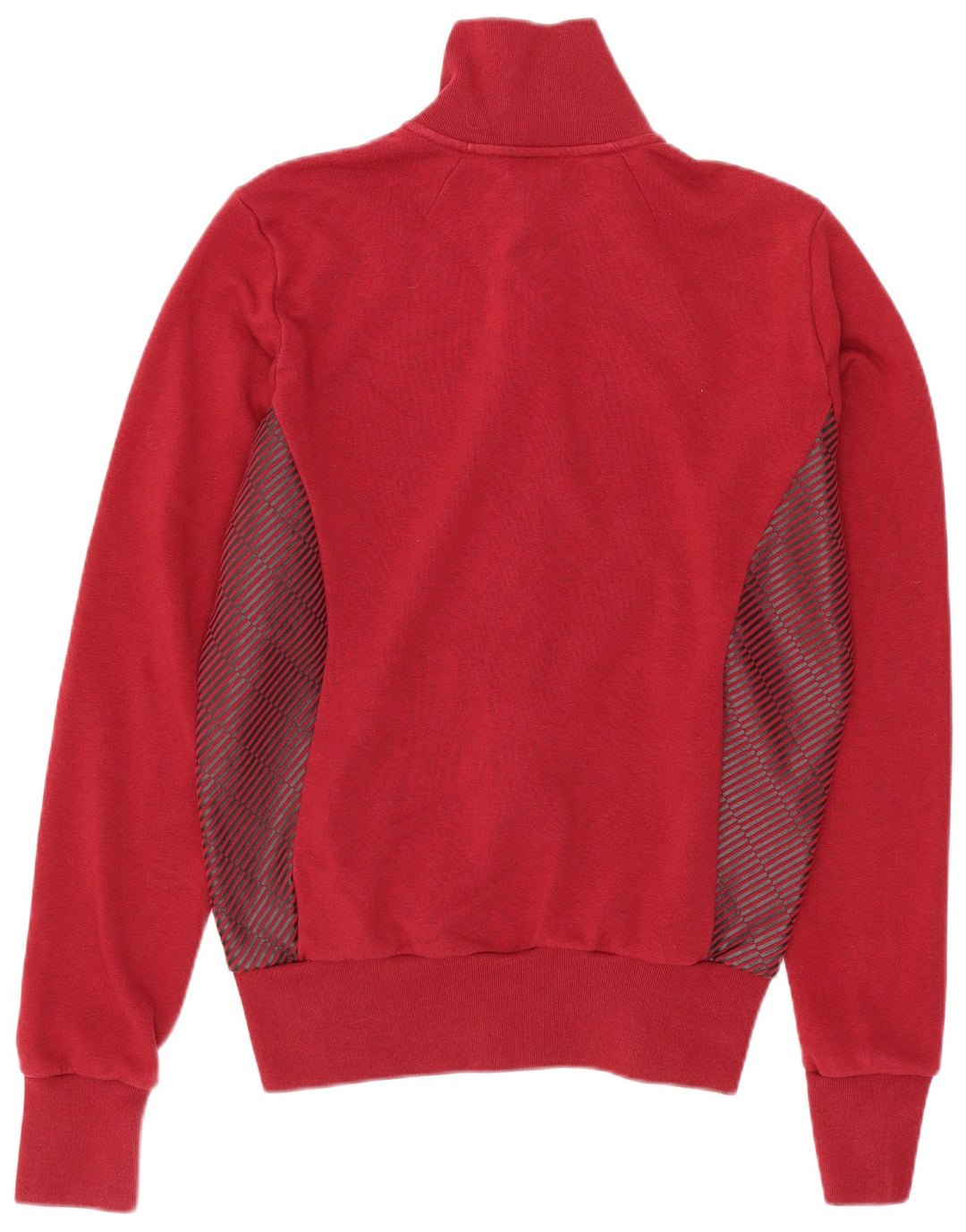 Nike Womens Tracksuit Top Jacket UK 16/18 Large Red Colourblock Cotton