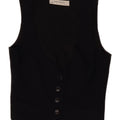 Zara Womens Waistcoat UK 6 XS Black Polyester