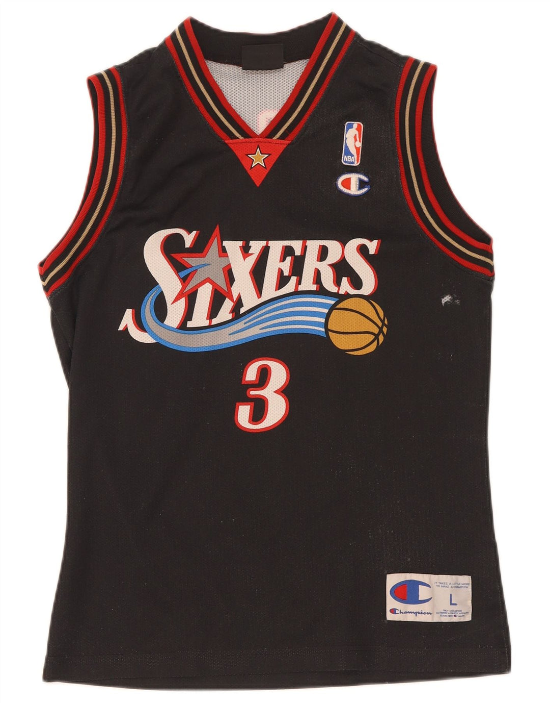 Champion Girls NBA Graphic Vest Top 11-12 Years Large Black Polyester