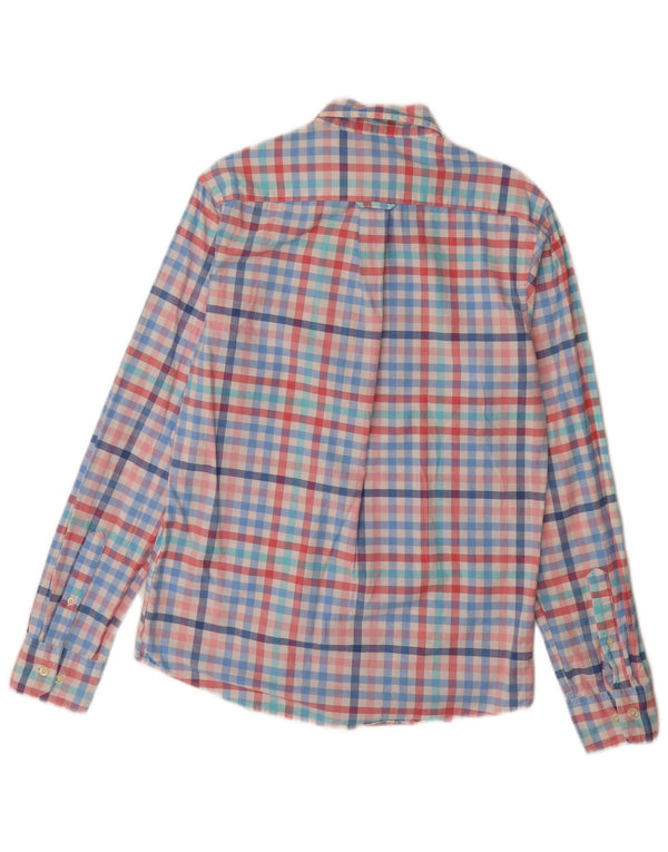 IZOD Mens Salt Water Slim Fit Shirt Small Multicoloured Check Cotton