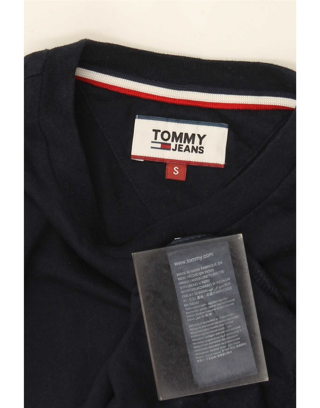 Tommy Hilfiger Mens T-Shirt Top Small Navy Blue Cotton