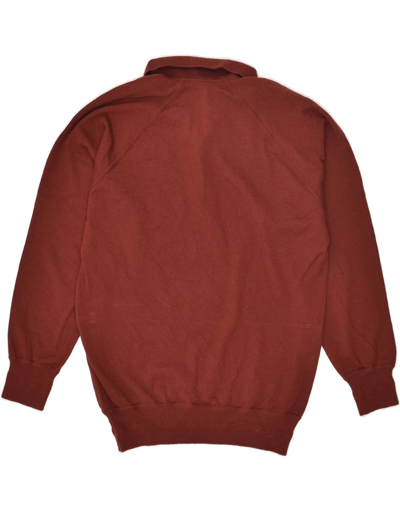 SEA & SKY Mens Polo Neck Sweatshirt Jumper Medium Burgundy New Wool | Vintage Sea & Sky | Thrift | Second-Hand Sea & Sky | Used Clothing | Messina Hembry 