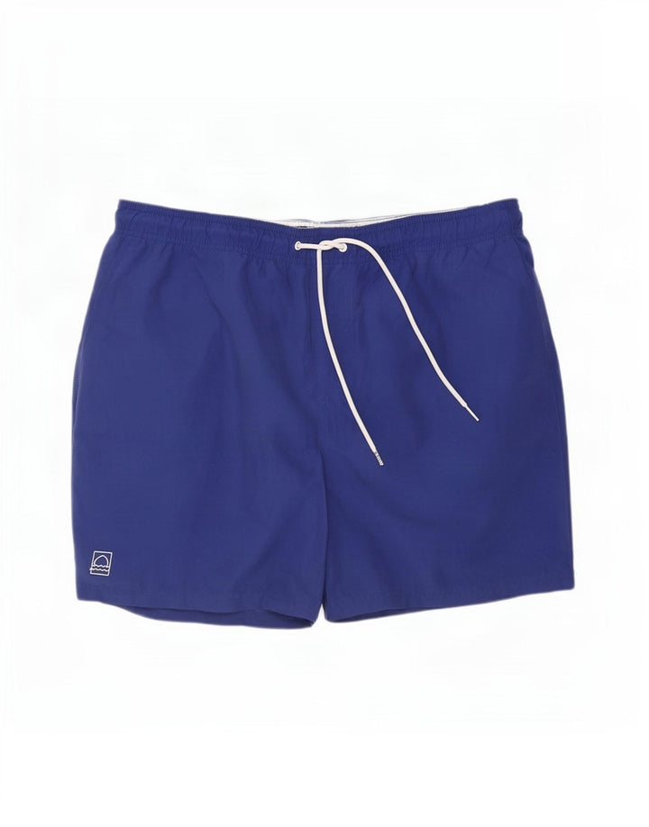 Marks & Spencer Mens Swimming Shorts XL Blue Polyester