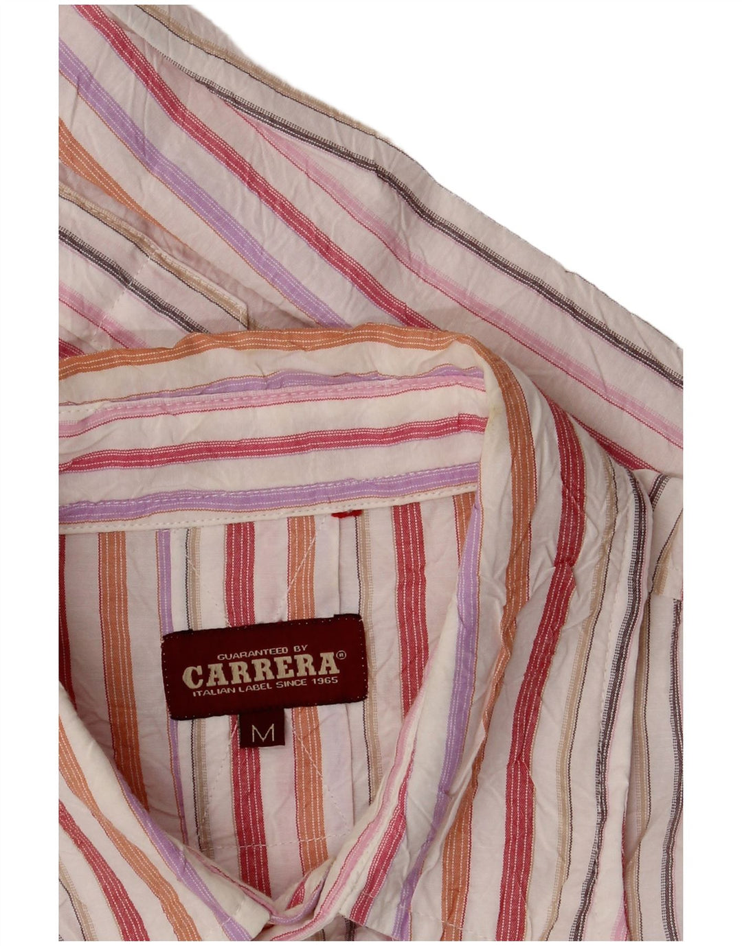 Carrera Mens Shirt Medium Multicoloured Striped Cotton
