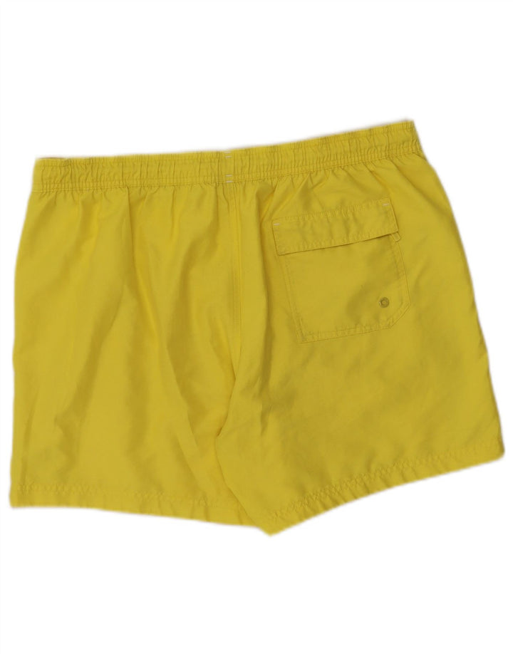 Calvin Klein Mens Graphic Swimming Shorts Large Yellow Colourblock