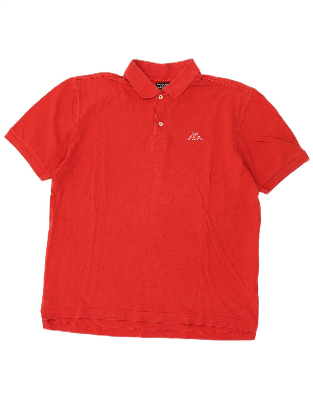Kappa Mens Polo Shirt Large Red Cotton