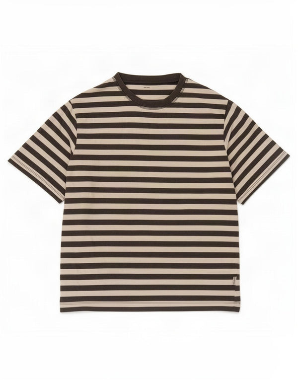 Jack & Jones Mens T-Shirt Top Large Grey Striped Cotton
