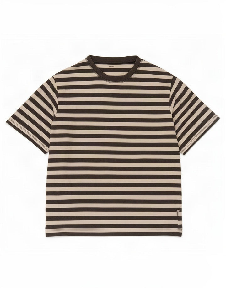 Jack & Jones Mens T-Shirt Top Large Grey Striped Cotton