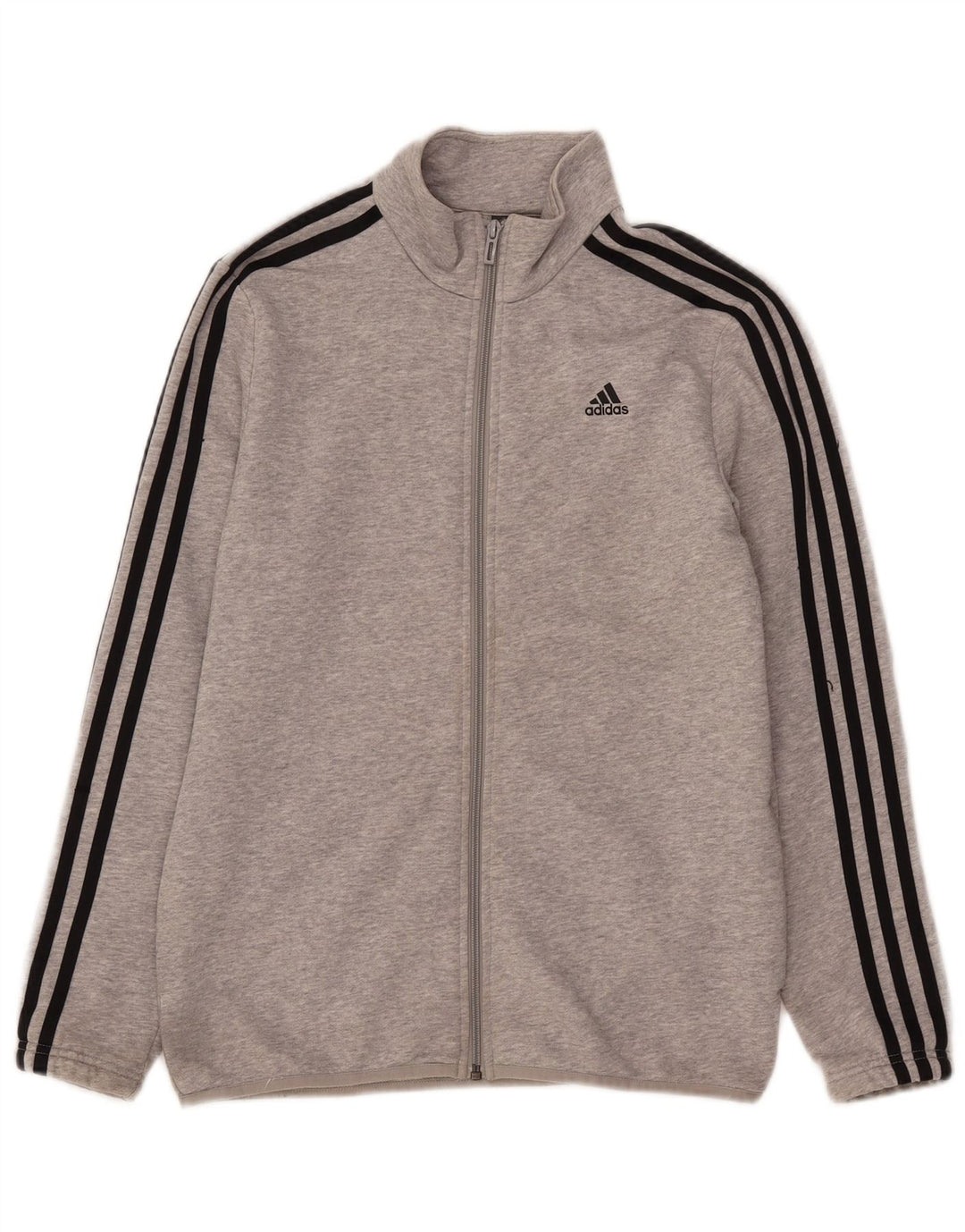 Adidas Boys Tracksuit Top Jacket 13-14 Years Grey Cotton