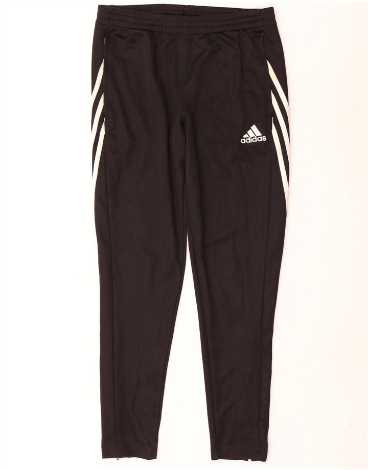 Adidas Mens Climalite Tracksuit Trousers Medium Black Polyester