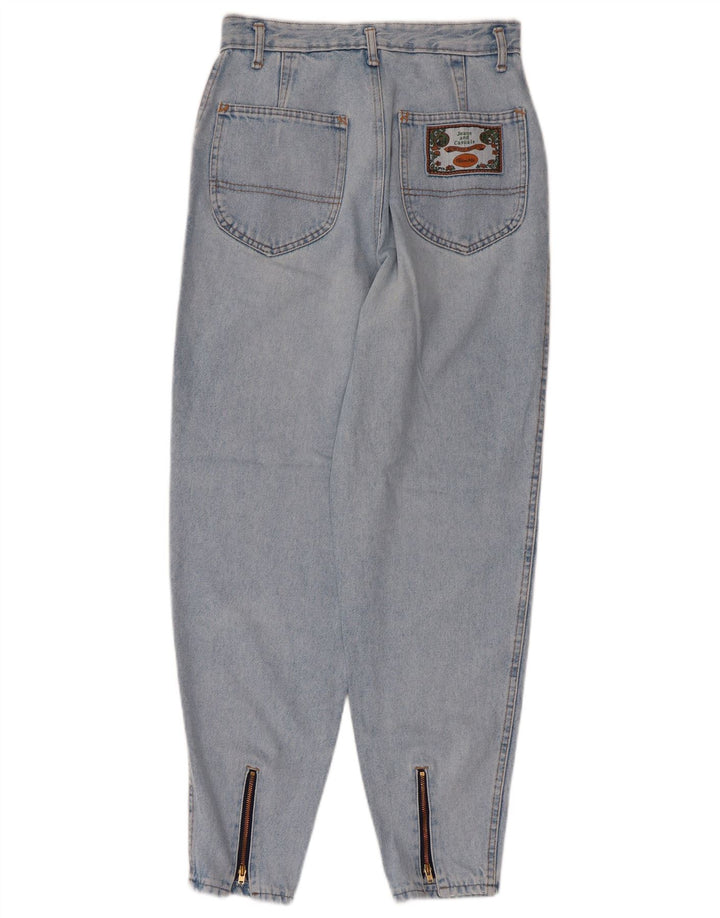 VINTAGE Womens High Waist Tapered Jeans W29 L27 Blue