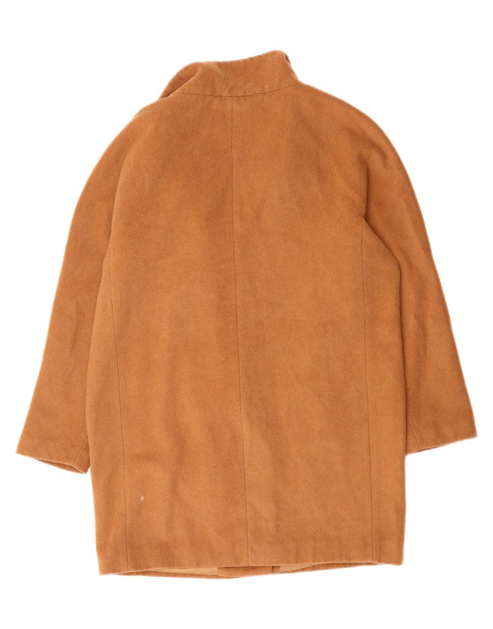 Jaeger Womens Loose Fit Overcoat UK 14 Medium Brown Wool