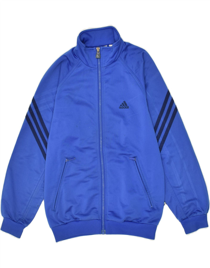 ADIDAS Boys Tracksuit Top Jacket 10-11 Years Blue Polyester | Vintage Adidas | Thrift | Second-Hand Adidas | Used Clothing | Messina Hembry 