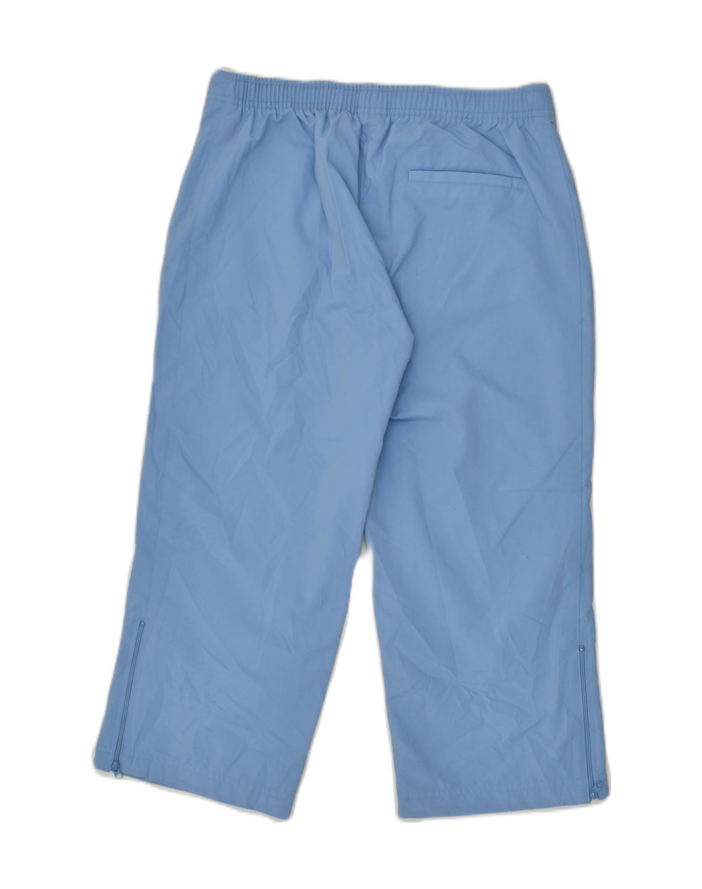 NIKE Womens Capri Tracksuit Trousers UK 8-10 Small Blue Polyester